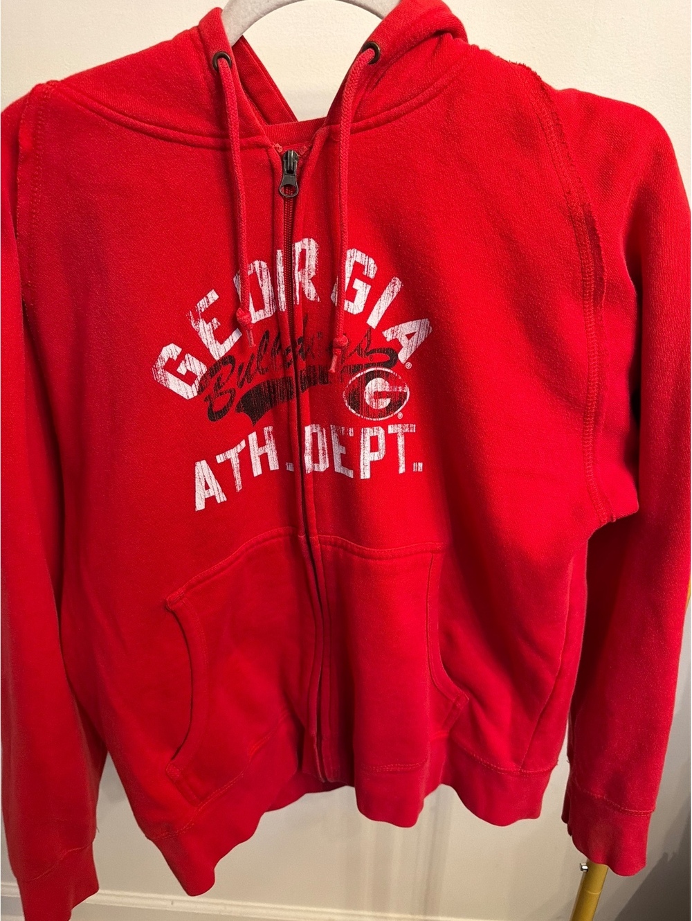 NCAA Georgia Bulldogs Red Zip-Up Hoodie XL